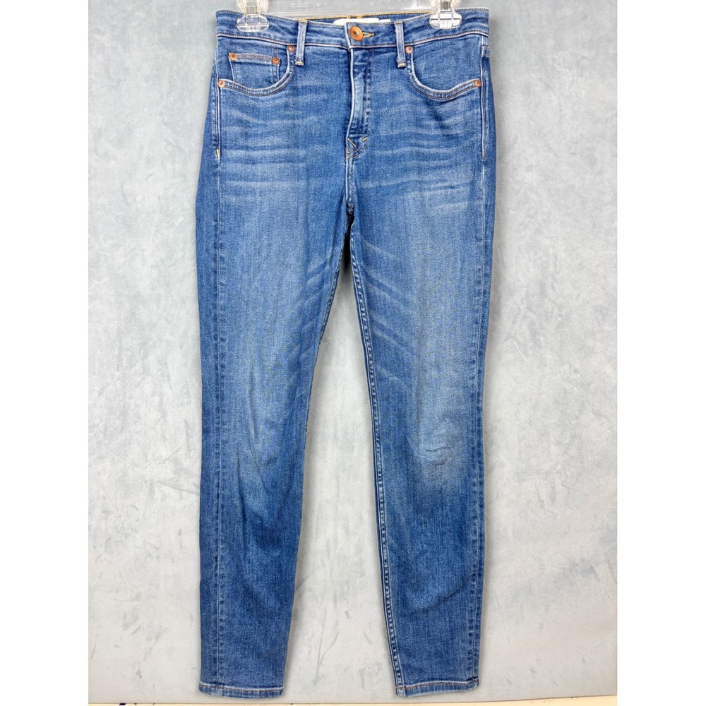 Vineyard Vines High Rise Skinny Jeans Medium Wash Blue Denim Size 26 Made in USA
